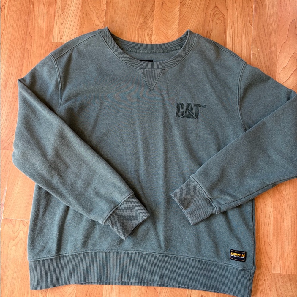Caterpillar Men's Olive Crewneck Sweater